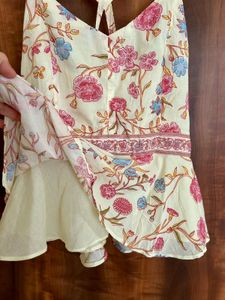 Cross Strap Cream Top