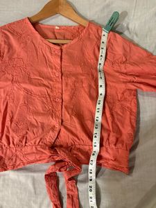 Beautiful Embroidered Crop Shirt
