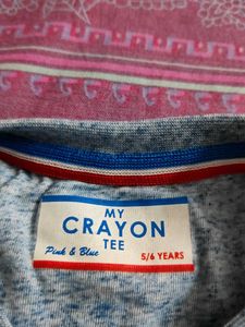 Pink And Blue Tshirt For Boys 3-4 Yrs