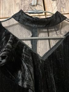 Elegant Black Velvet Top