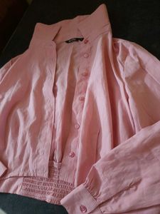 Pink Crop Shirt
