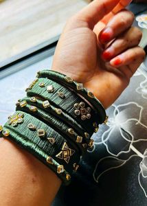 Silk Thread Bangles - Set of 4