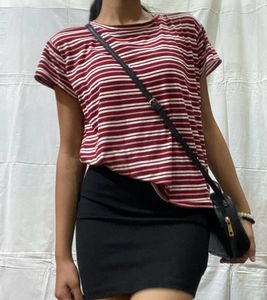 Red&White Stripped Tshirt