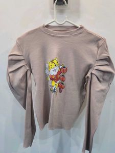 Cartoon Tiger Graphic Sweatshirt