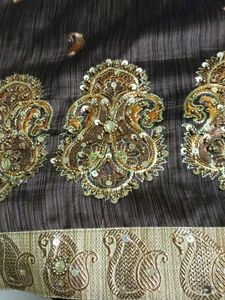 Brown Saree Forparties,Festive Season
