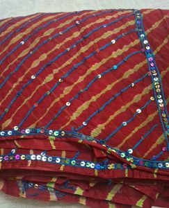 Lehriya Maroon Saree