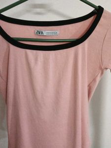 Zara Pink Ringer Tee