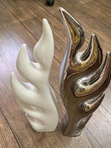Ceramic Silver Flame ( 1 Pc)