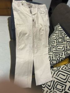 Beige Casual Pants