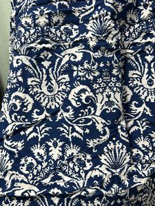 Blue Printed Mini Slip Dress