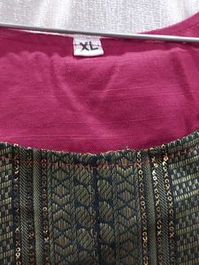 Elegant Green Embroidered Kurti ( Combo Of 2 )