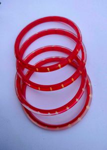 Red Bangles Set Of 4