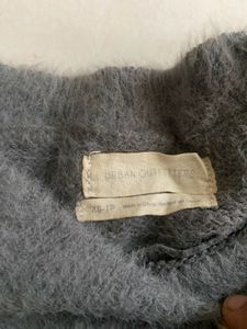 Gray Fuzzy Knit Sweater