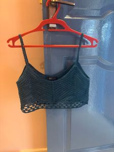 Cute Blue Bralette Crop Top