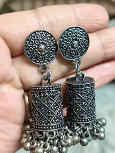 Silver Jhumka Earrings