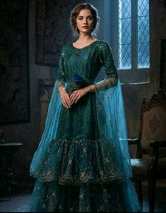 at low price 💗 -[teal gown ✨]