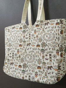 Warli Art Tote Women&#39;s Handbag For Office Travel
