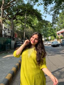 Lime Green Embroidered Kurti