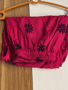 Purple Print Dress with Lace