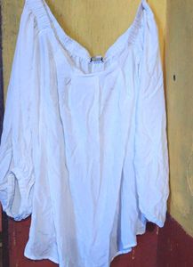 White Off-the-Shoulder Blouse