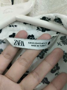 Zara floral shirt dress