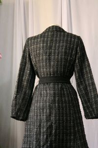 Korean Elegant Tweed Trench Coat