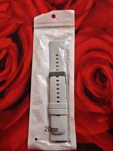 (NEW)20mm Light Grey Silicone Watch Band