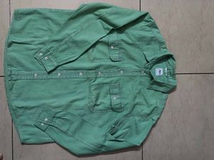 Zara Green Button-Up Shirt