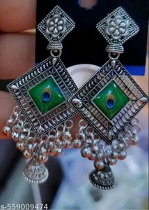 Peacock Jhumka Earrings