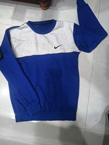 blue colour mens Winter Hoodie Without Cap