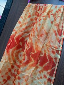 Orange Tie-Dye Dupatta
