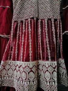 Pakistani Cord Set With  Zari Nag Full Embroidery