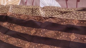 Brown Nd Yellow Soft Fabric Saree