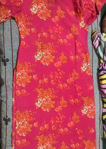 Myntra brand Floral Red Kurta Set