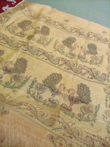 Tussar Silk Hand Kantha Stitched Saree