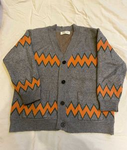 Korean Stylish Zigzag Knit Cardigan