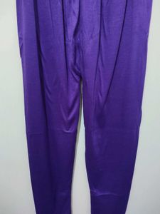 Purple Viscose Lycra Leggings