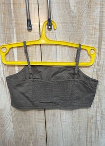 Gray Cropped Tank Top