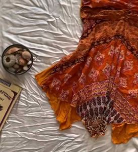 Orange Patterned Top