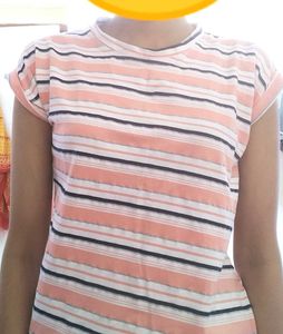 Red And White-Peach TSHIRT set Of 2 .