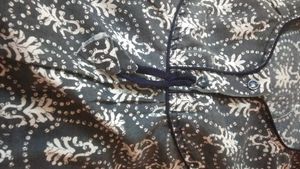 Nighty Grey White Print