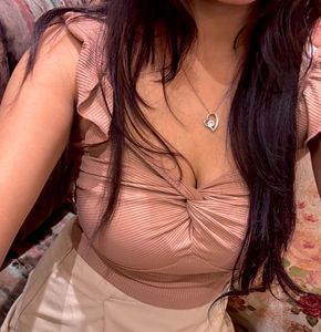 Cute Pink Ruffle Top