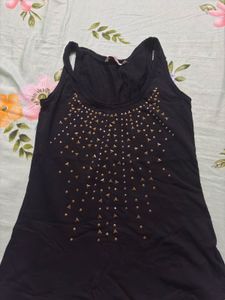 Black Studded Tank Top