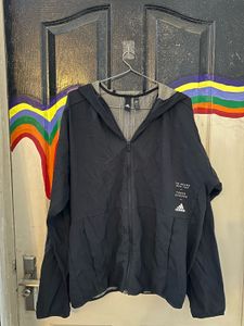 Adidas Windproof Hooded Sports Jacket – Black | Si