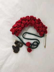 Red Crochet Hair Accessory