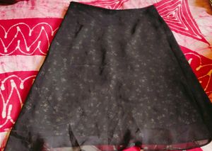 Cute Floral Black Mini Skirt