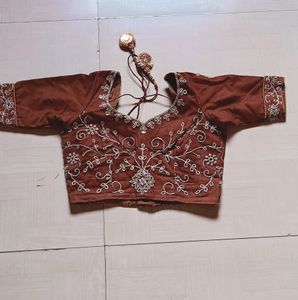 Coffee Colour Net Lahenga