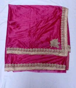 Pink Saree &amp; Blouse Set