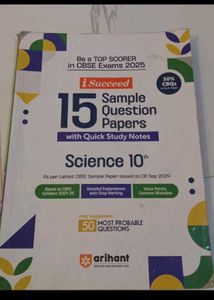 Class 10 Science Sample Paper Arihant l