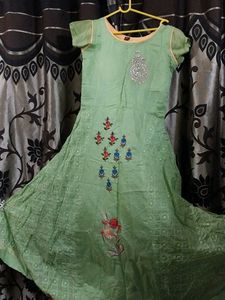 Mint Green Embroidered Anarkali Dress
